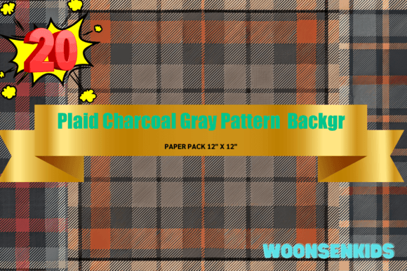 Best Plaid Charcoal Gray Pattern Background Watercolor Png Kdp Digital Paper