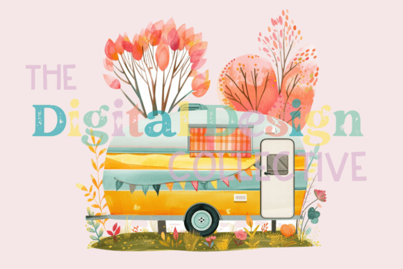 Camper Png & Clipart for Sublimation Projects