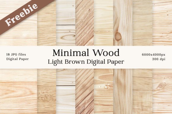 Elevating Digital Design with Freebie Minimal Wood Digital Paper