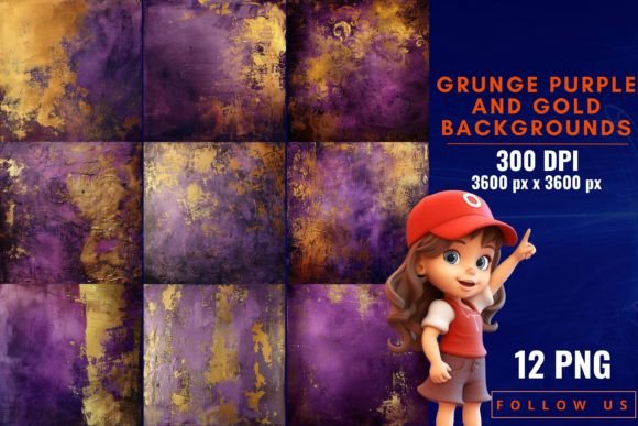 Elevating Visual Identity: The Strategic Use of Grunge Purple and Gold Backgrounds
