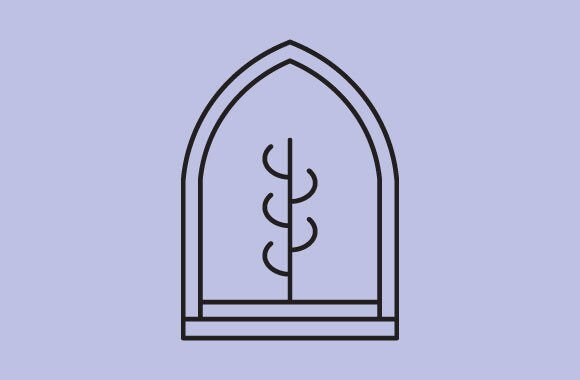 Line Art Tree with Emblem Line Icon Design Guide
