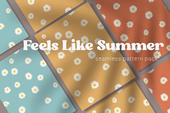 Retro Summer Daisy Seamless Patterns: A Practical Design Resource