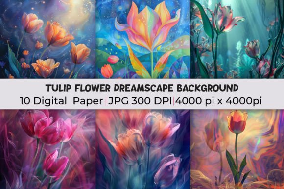 Tulip Flower Dreamscape Background: Strategic Application for Visual Communication and Brand Positioning