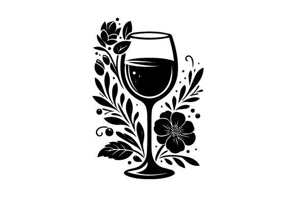Wine Glass Vector: Elegant Typography for Creative Projects